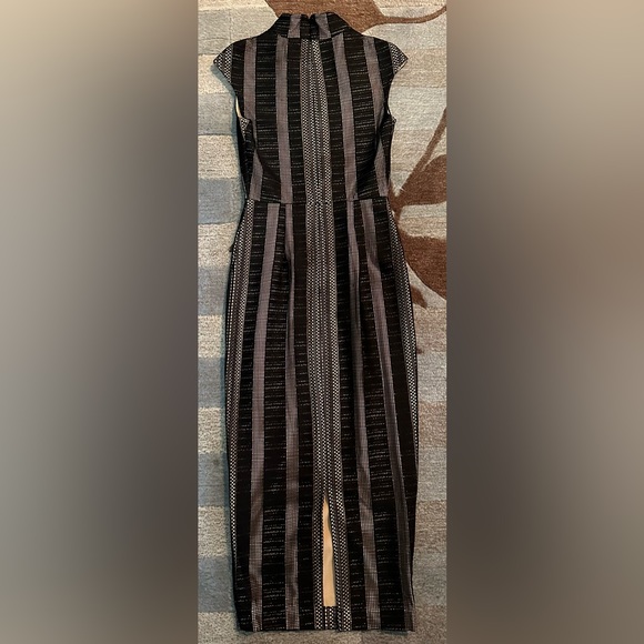 NWT Misha Collection Chiara Mesh Lace Midi Dress in Ebony - Picture 7 of 11